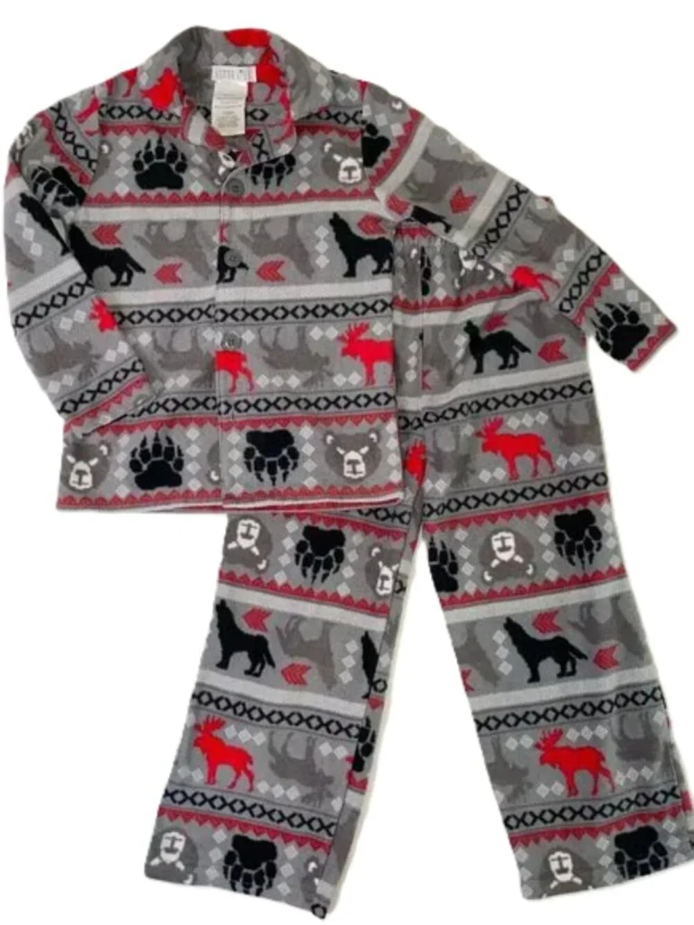 Boy's Pajama Bundle 2 Sets Fleece Komar Kids + Jammies for your Families Size XS